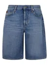 Jacob Cohen Cindy Bermuda Trousers Wide Leg Loose Waist Denim