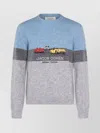 Jacob Cohen Color Block Crew Neck Sweater In Multi