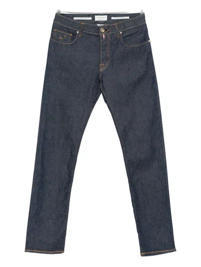 Jacob Cohen Contrast-stitch Jeans In Blue