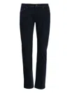 Jacob Cohen Contrast-stitching Cotton Trousers In Black