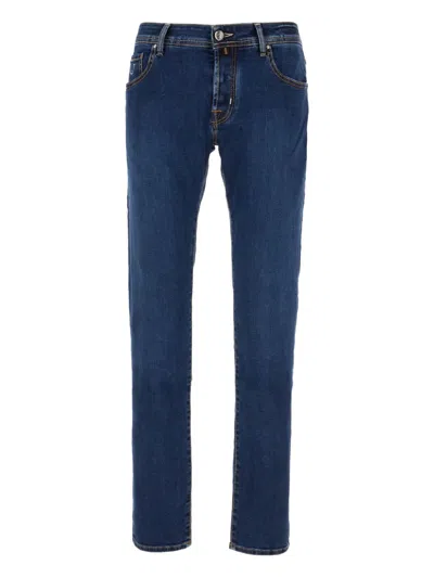 JACOB COHEN CONTRAST-STITCHING JEANS