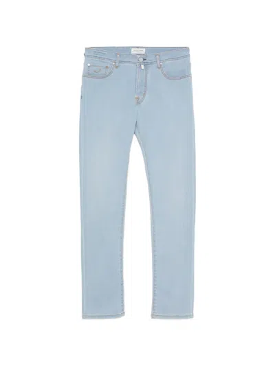 Jacob Cohen Contrast-stitching Jeans In Blue