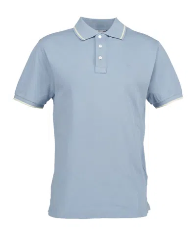 Jacob Cohen Contrast-trim Polo Shirt In Blue