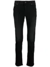 Jacob Cohen Contrasting-pocket Skinny Trousers In Schwarz
