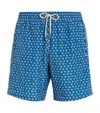 Jacob Cohen Coral Print Bermuda Swim Shorts In Blue