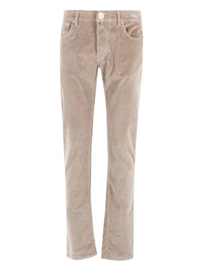 Jacob Cohen Corduroy Five-pockets Trousers In Pink