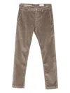 Jacob Cohen Pantalone Slim Fit Gray Tr 1000r Velluto Corda Trousers Beige In Brown