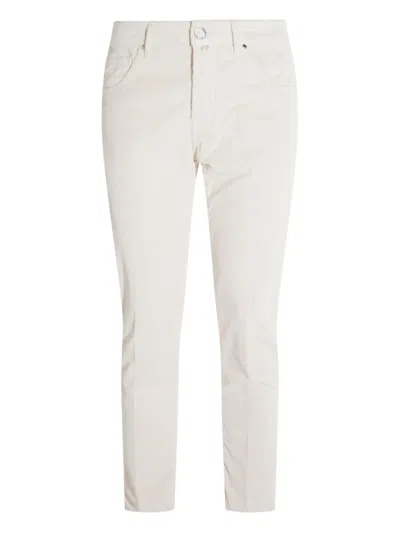 Jacob Cohen Corduroy Pocket Trousers In White