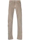 Jacob Cohen Skinny-cut Logo-patch Trousers In Braun