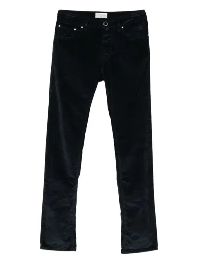 Jacob Cohen Corduroy Straight-leg Trousers In Blue