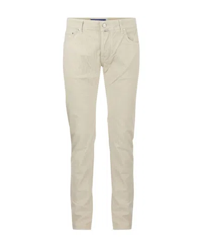 Jacob Cohen Corduroy Straight-leg Trousers In Nude