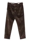 Jacob Cohen Corduroy Tapered Trousers In Brown