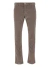 Jacob Cohen Stretch Cotton Blend Pants In Brown