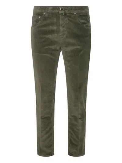 Jacob Cohen Corduroy Trousers In Green