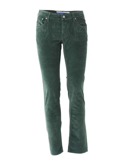 Jacob Cohen Corduroy Trousers In Green