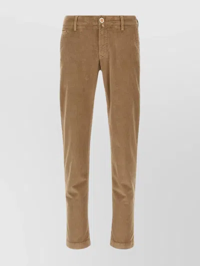 JACOB COHEN CORDUROY TROUSERS WITH POCKETS AND LOOPS