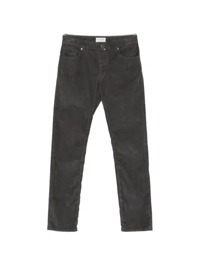 Jacob Cohen Corduroy-effect Trousers In Gray