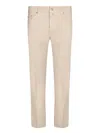 Jacob Cohen Bard Mid-rise Slim-fit Trousers In Beige
