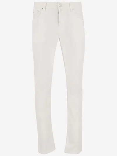 Jacob Cohen Cotton Blend Denim Jeans In White