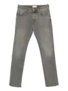 Jacob Cohen Men Slim Cropped Denim Jeans In Gray