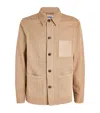 Jacob Cohen Cotton-blend Patch Overshirt In Beige