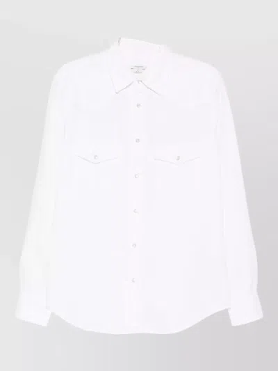 Jacob Cohen Cotton Blend Shirt Long Sleeves Collar In White
