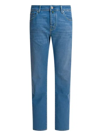 JACOB COHEN COTTON-BLEND STRAIGHT-LEG JEANS