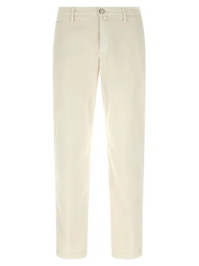 Jacob Cohen Bobby Trousers Belt Loops Side And Back Pockets In Neutral