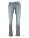 Jacob Cohen Slim Fit Tapered Jeans With 17cm Hem In Grey