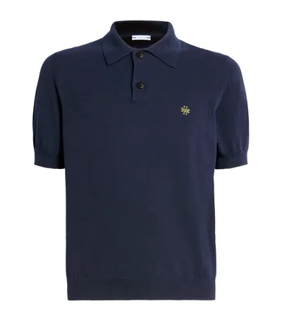 Jacob Cohen Cotton Logo Polo Shirt In Navy