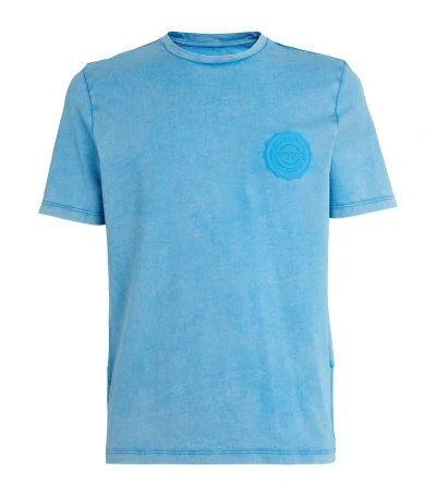 Jacob Cohen Cotton Logo T-shirt In Blue