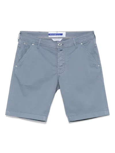 Jacob Cohen Cotton Lyocell Elastane Bermuda Shorts In Blue