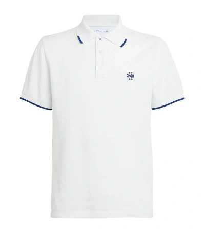 Jacob Cohen Logo-embroidered Piqué Polo Shirt In White