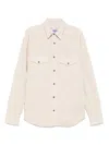 Jacob Cohen Cotton Shirt With Long Sleeves And Chest Pockets In Neutrals