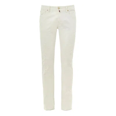 Jacob Cohen Cotton Skinny Men's Jeans In White