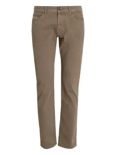 Jacob Cohen Cotton Trousers In Brown