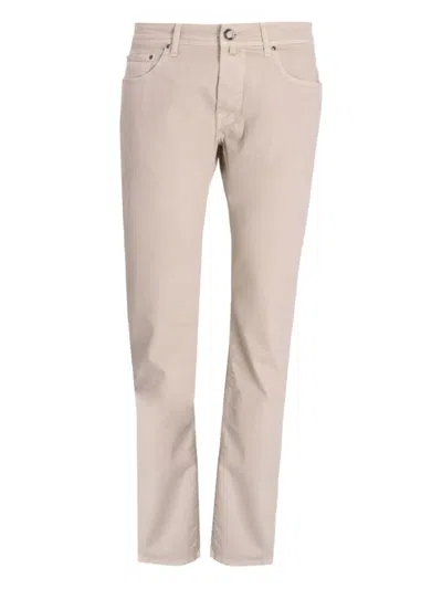 Jacob Cohen Cotton Trousers In Neutral