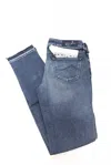 Jacob Cohen Elegant Slim-fit Fringe Jeans In Blue
