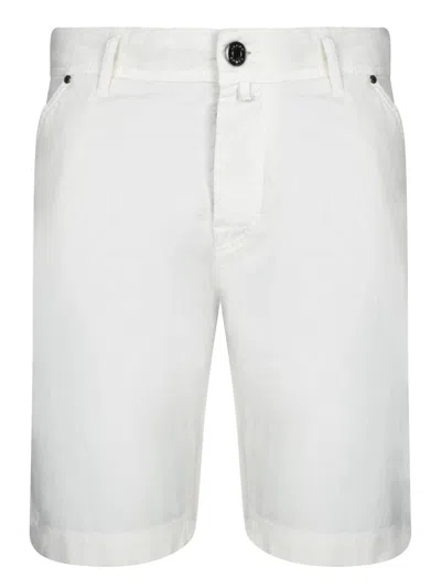 Jacob Cohen Cream Bermuda Shorts In White