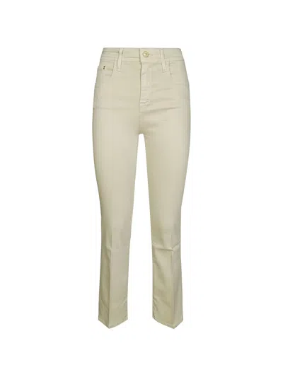 Jacob Cohen Cream Five Pocket Button Jeans In Neutral
