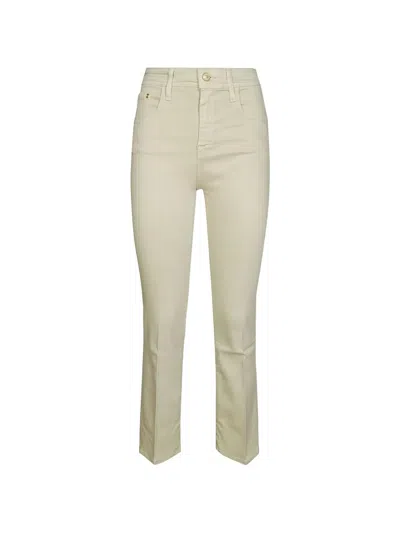 Jacob Cohen Cream Five Pocket Button Jeans In Metallic