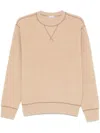 Jacob Cohen Textured Cotton Crew-neck Sweater In Neutral