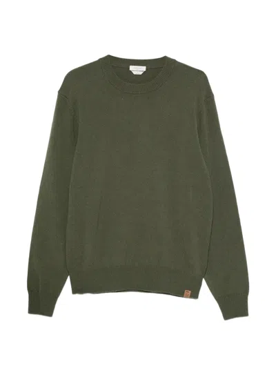 Jacob Cohen Crew-neck Logo-patch Sweater In Green
