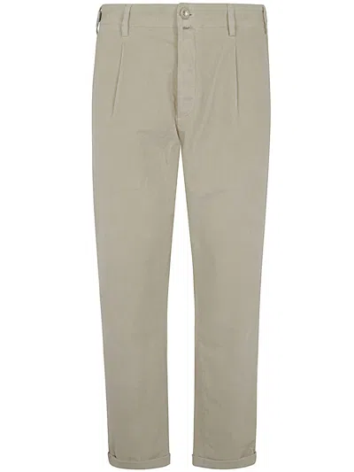 Jacob Cohen Crop Slim Single Pence Henry Trouser In White