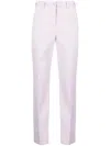 Jacob Cohen Cropped Lyocell-blend Trousers In Purple