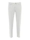 Jacob Cohen Cropped Slim Fit 5 Pocket Pants In Gray