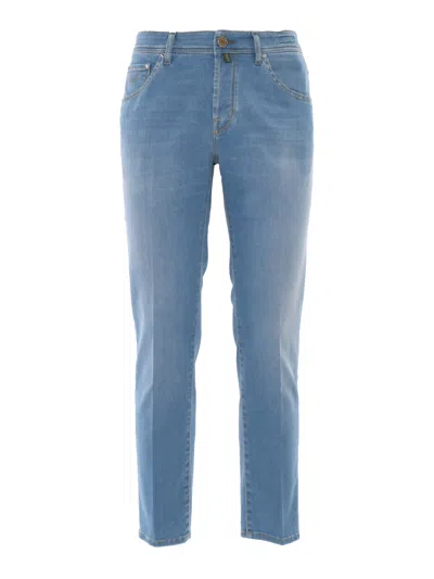 JACOB COHEN CROPPED SLIM FIT 5 POCKET PANTS