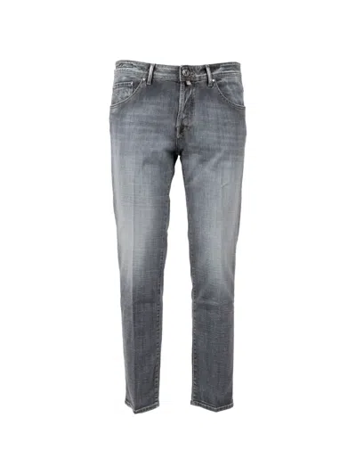 Jacob Cohen Cropped Slim Jeans In Gray
