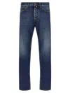 Jacob Cohen Belt Loops Contrast Stitching Faded Jeans In Blue