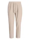 Jacob Cohen Daniel Drawstring Pleated Trousers In Neutral
